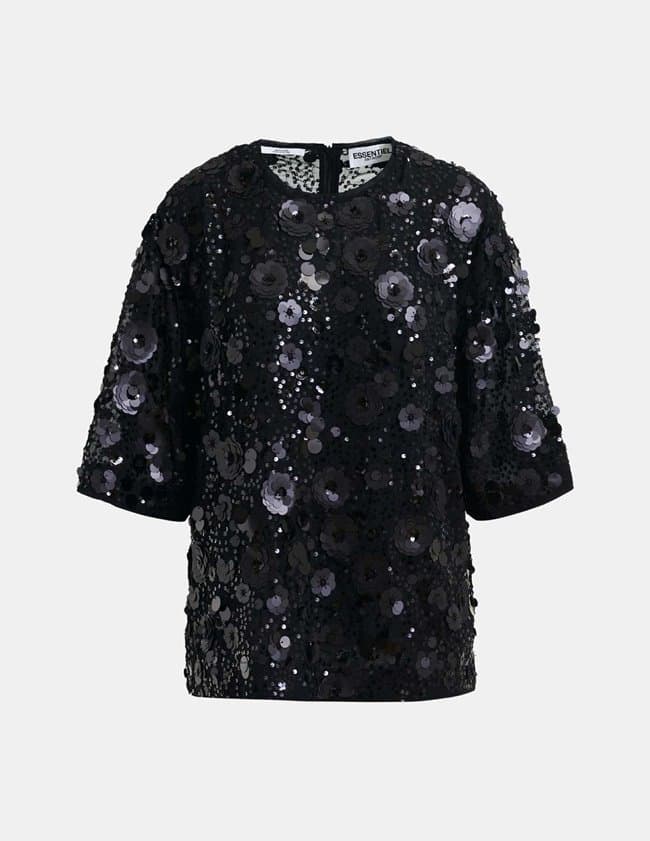 Essentiel Antwerp isparkle top - black back