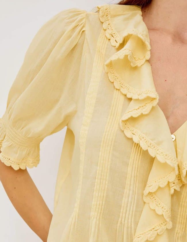 Rails bloom top - sunshine back