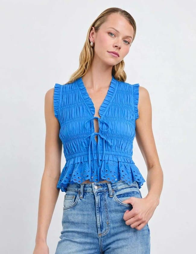 Rails martine top - blue