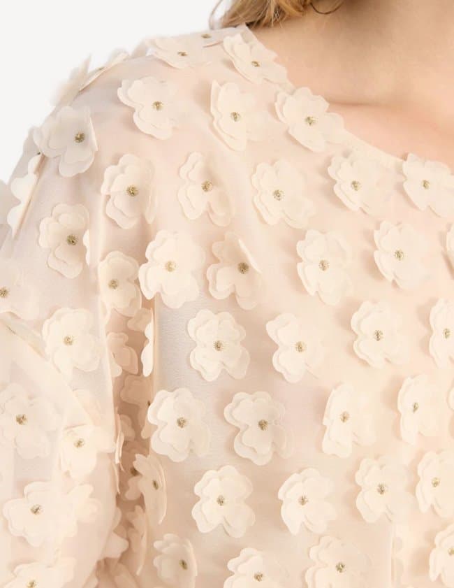 Munthe bossi top - cream detail