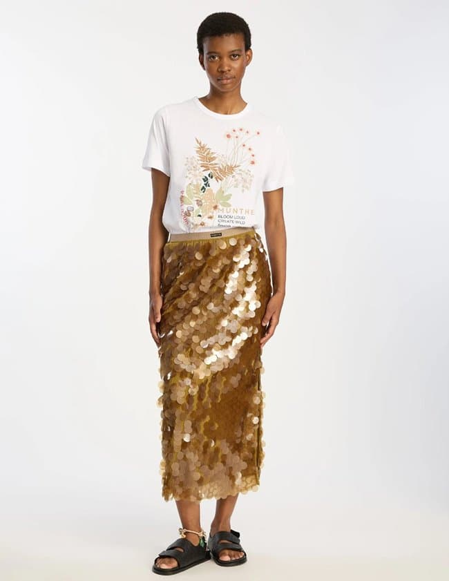 Munthe bomi skirt - gold detail