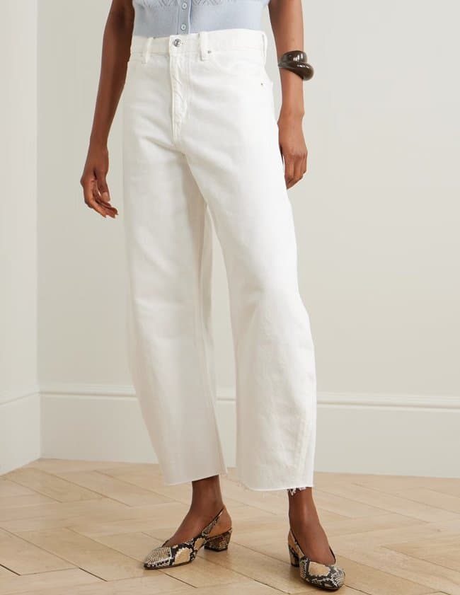 Frame Jeans the bubble crop jean - white