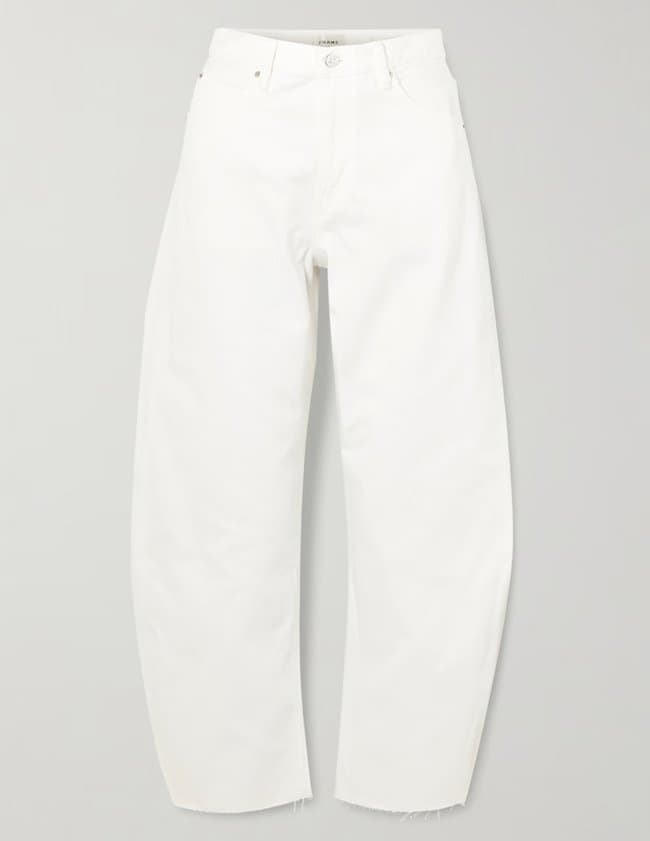 Frame Jeans the bubble crop jean - white detail