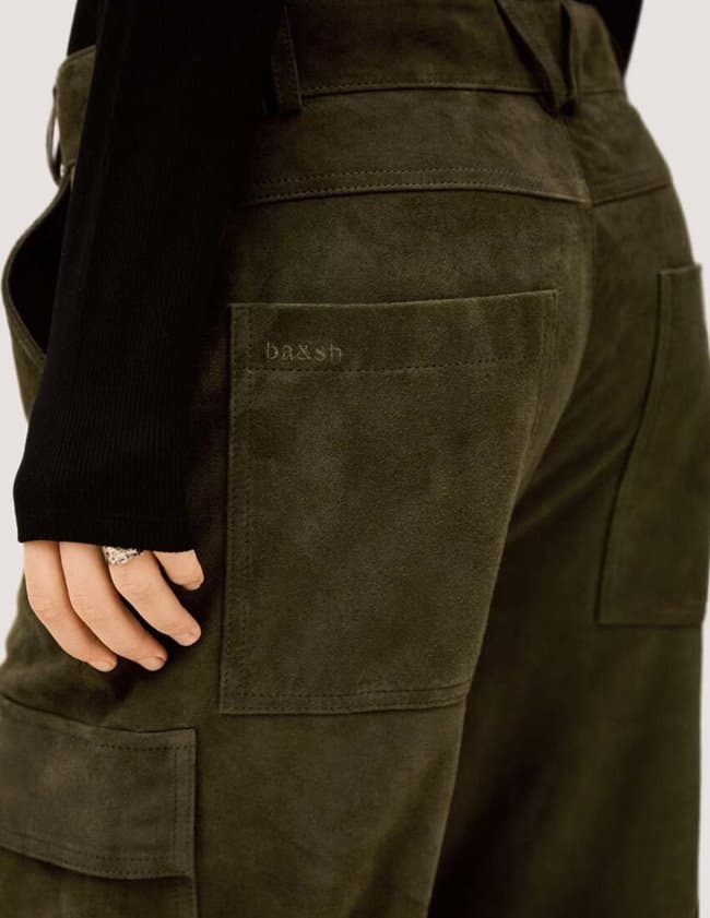 ba&sh sita trousers - kaki detail