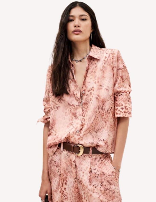ba&sh cornelia shirt - rose model