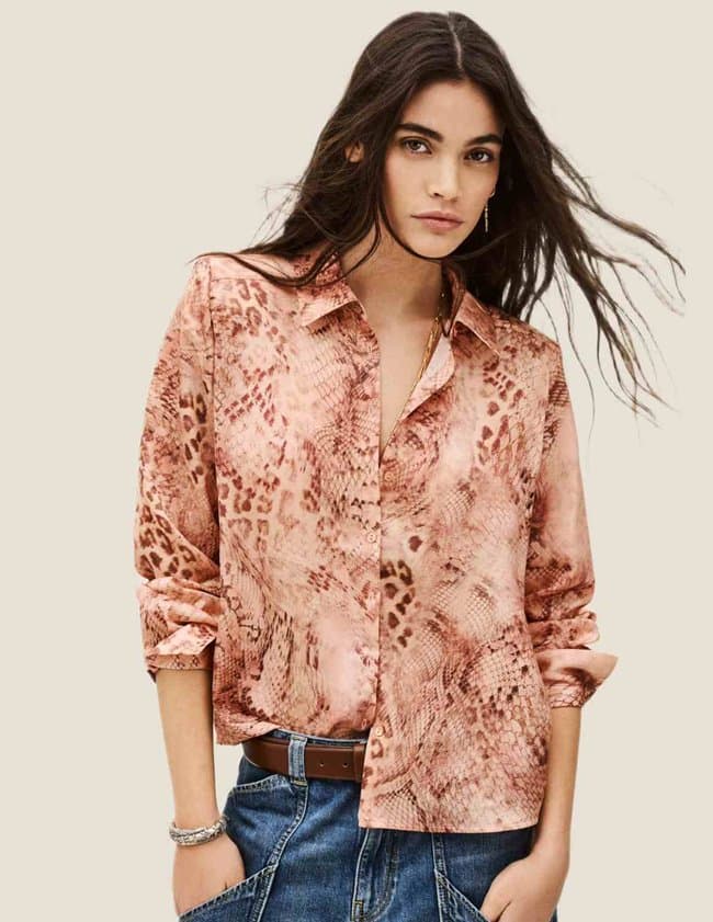 ba&sh cornelia shirt - rose