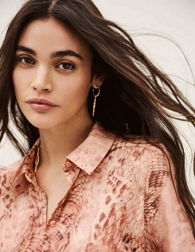 ba&sh cornelia shirt - rose side