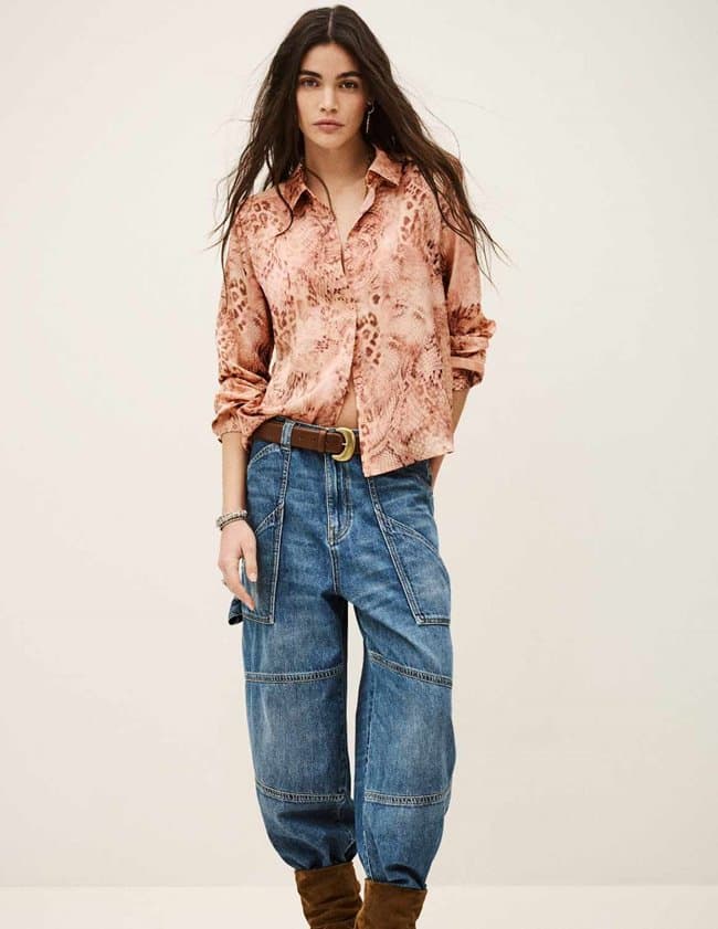 ba&sh cornelia shirt - rose detail