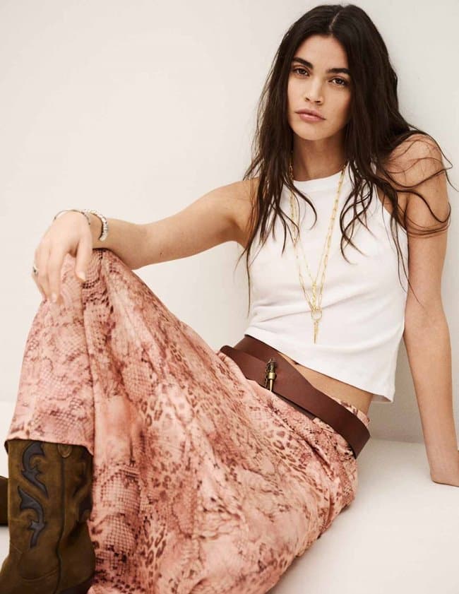 ba&sh ciria skirt - rose side