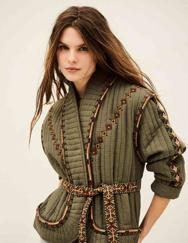 ba&sh cocoon jacket - kaki side