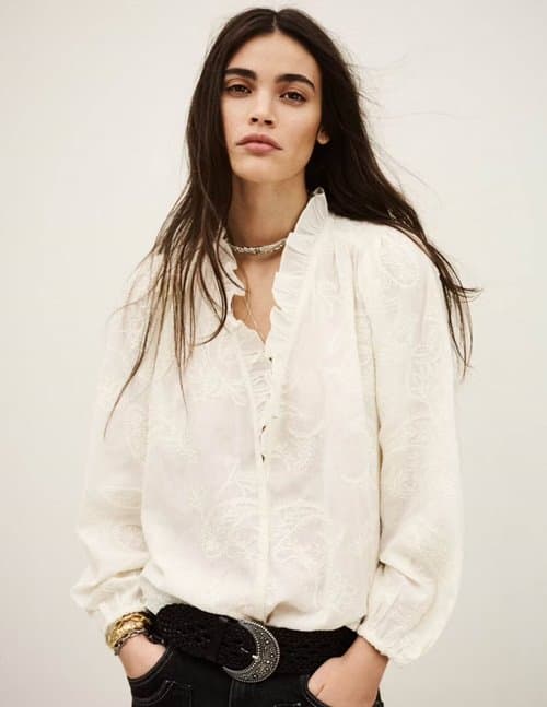 ba&sh petty blouse - ecru