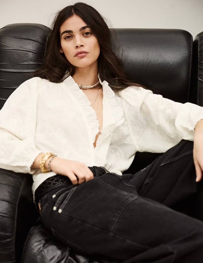 ba&sh petty blouse - ecru model