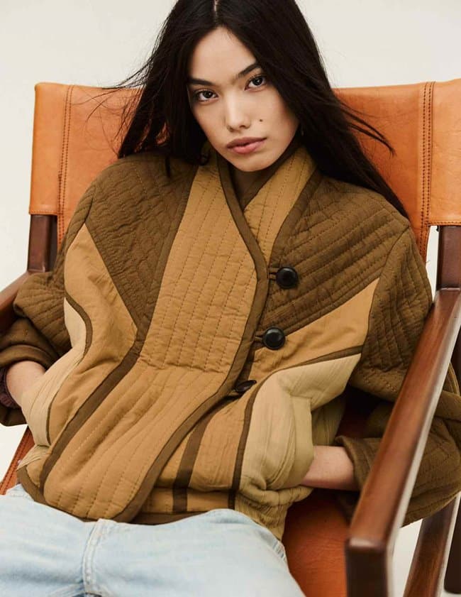 ba&sh cisca jacket - camel model