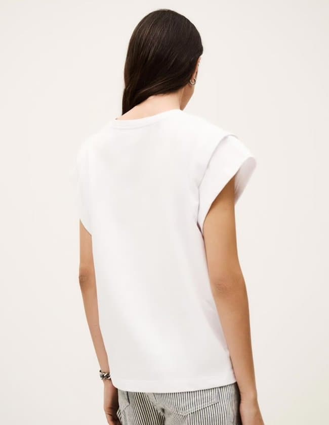 ba&sh pio tee - white model