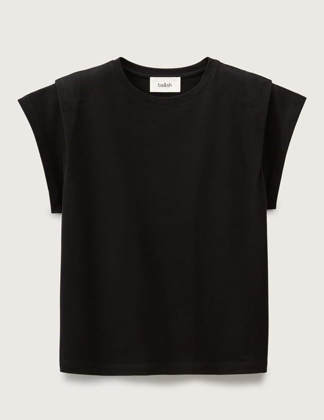 ba&sh pio tee - black back