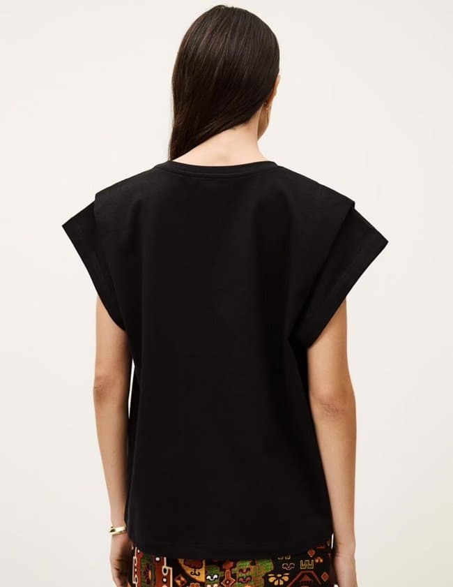 ba&sh pio tee - black model