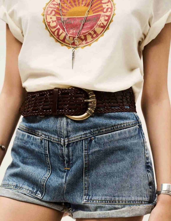 ba&sh blemence belt - brown back
