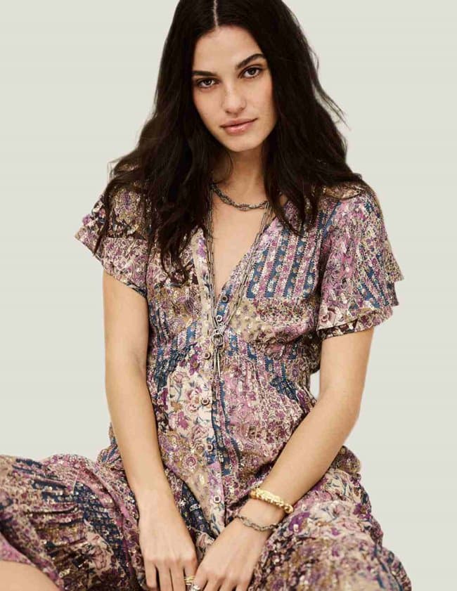ba&sh pareta dress - rose back