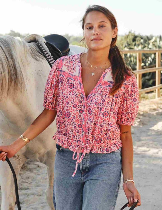 M.A.B.E APPAREL della print top - red