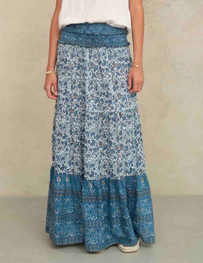 M.A.B.E APPAREL esti maxi skirt - blue back