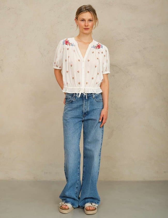 M.A.B.E APPAREL harlie top - ecru side
