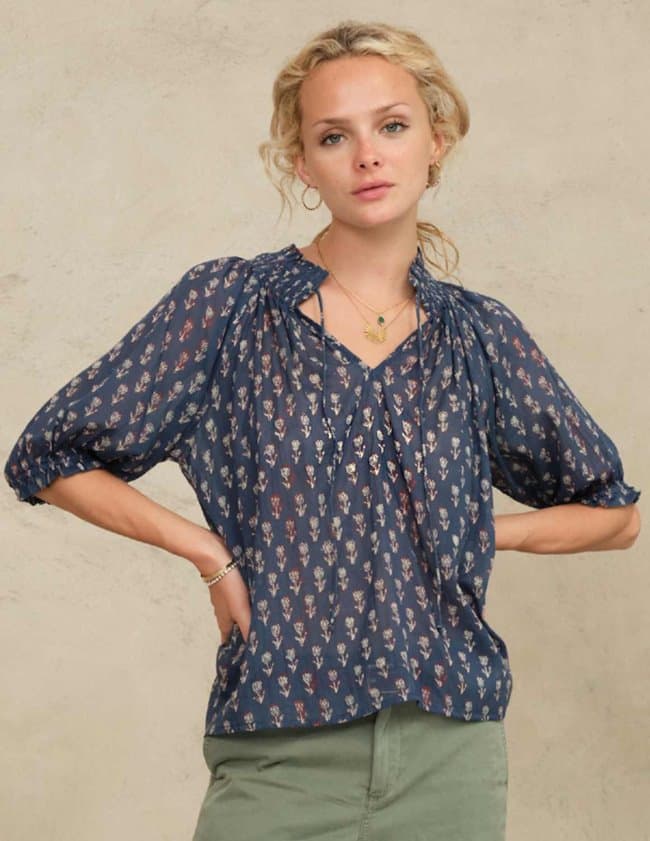 M.A.B.E APPAREL ari top - indigo back