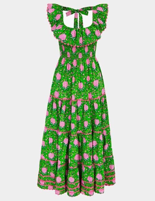 Pink City Prints susie dress - lime