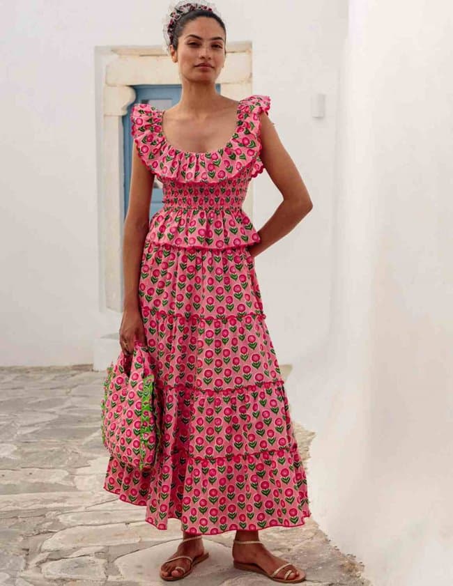 Pink City Prints susie top - marigold detail