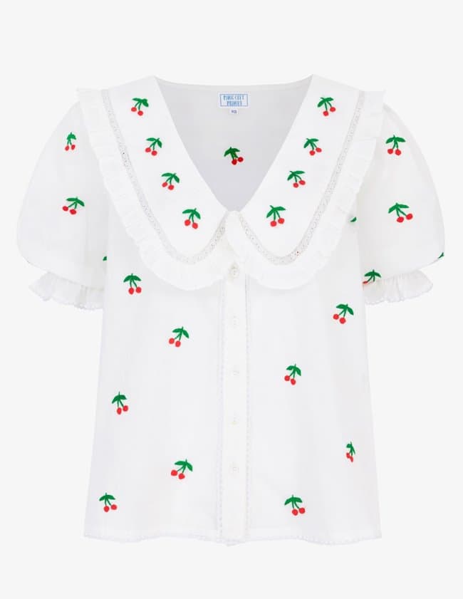 Pink City Prints ava blouse - cherry back