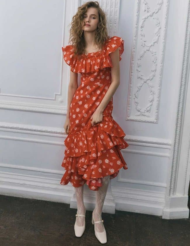 Queens of Archive olivia dress - red detail