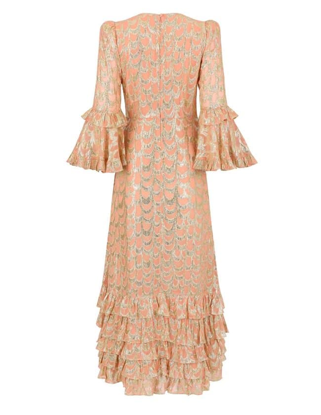 Queens of Archive josephine dress - peach model