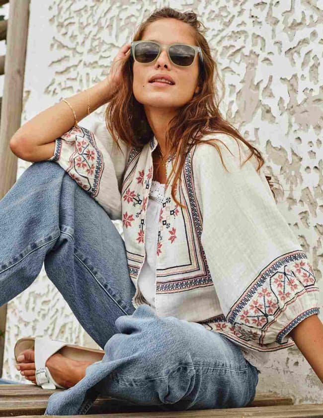 M.A.B.E APPAREL calista jacket - ecru
