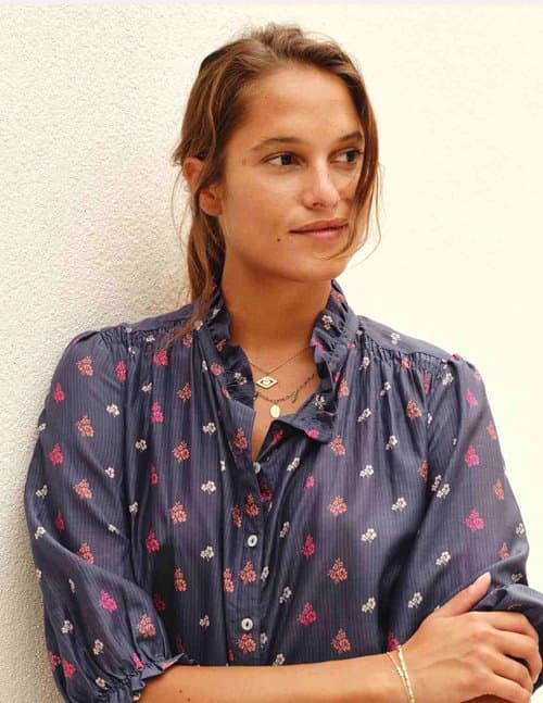 M.A.B.E APPAREL auden top - navy