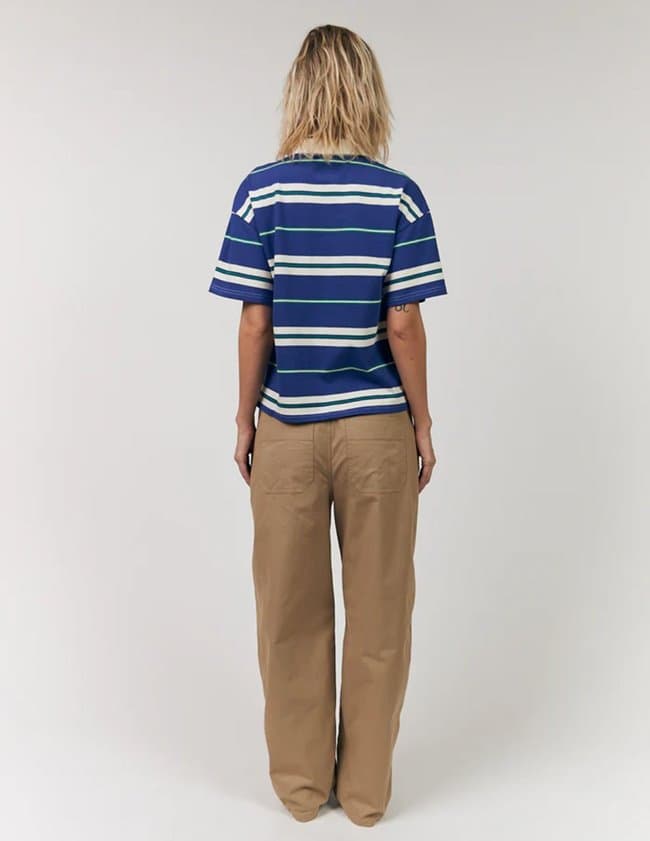 Lollys Laundry ulma polo tee - blue model