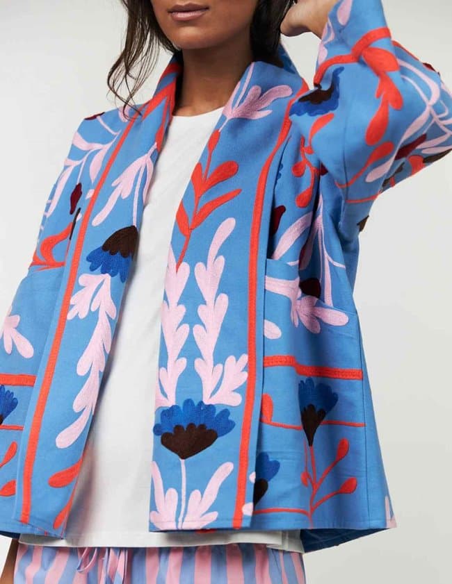 Lollys Laundry rumill jacket - blue detail