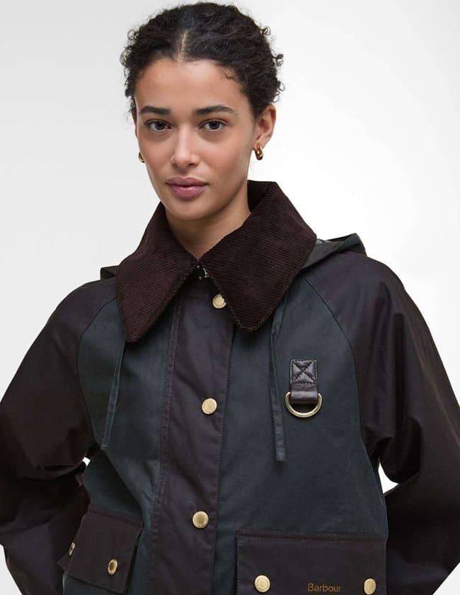 Barbour reighton wax jacket - sage side