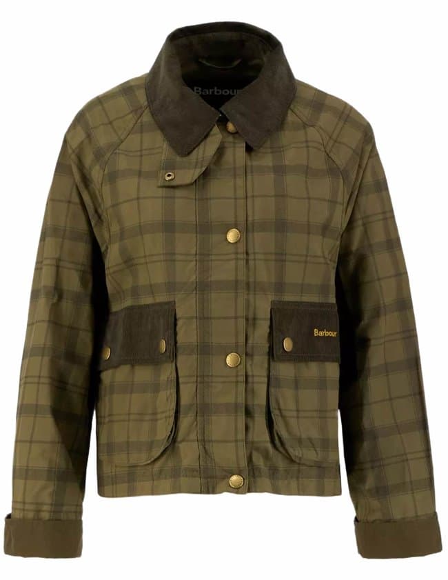 Barbour cropped beadnell jacket - check model