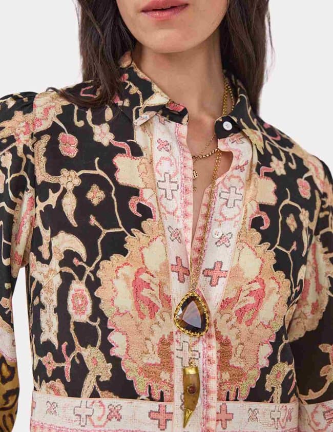 Hayley Menzies desert loom shirt dress - multi side