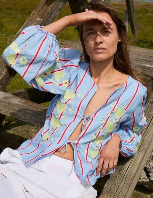 Sissel Edelbo elisabeth top - bluebell stripe