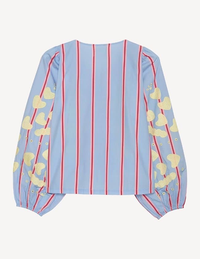 Sissel Edelbo elisabeth top - bluebell stripe detail