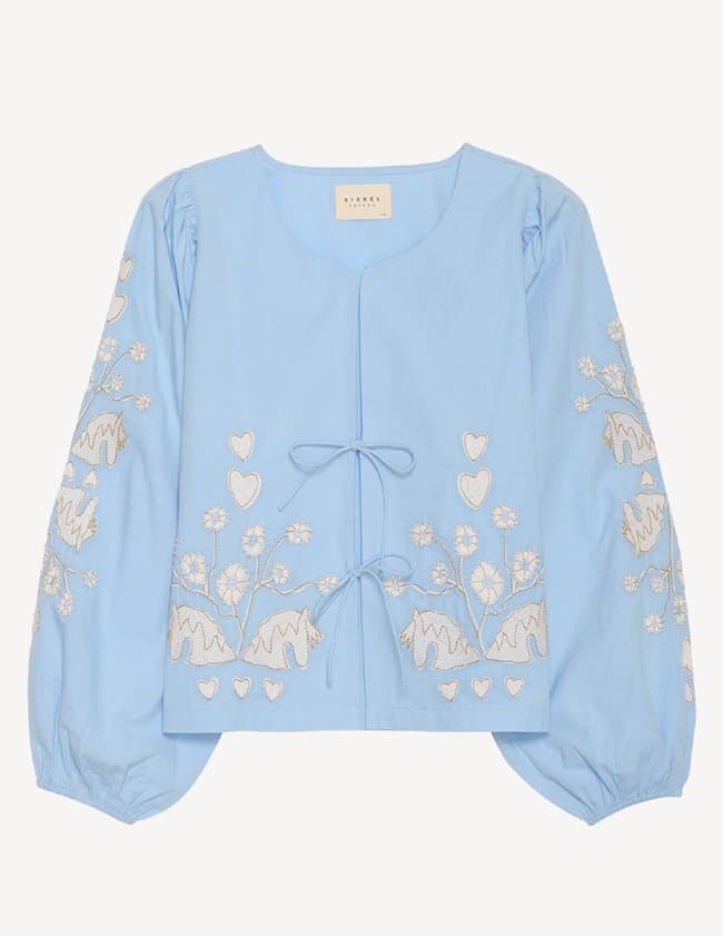 Sissel Edelbo maggan top - blue back