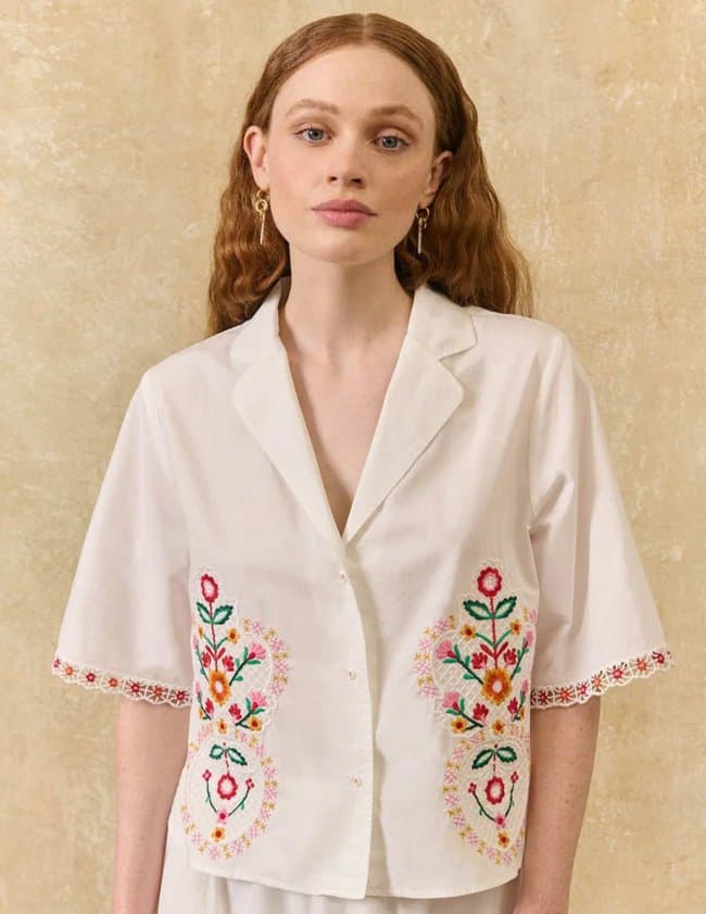 Louise Misha emilius shirt - ivory side