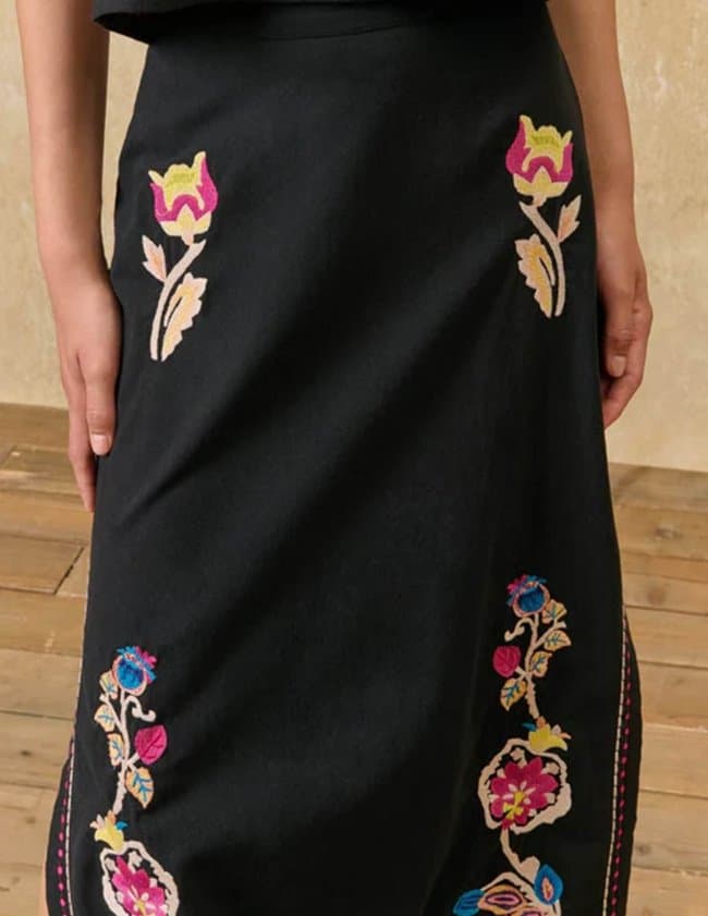 Louise Misha amarante skirt - black detail