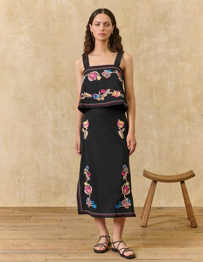 Louise Misha amarante skirt - black
