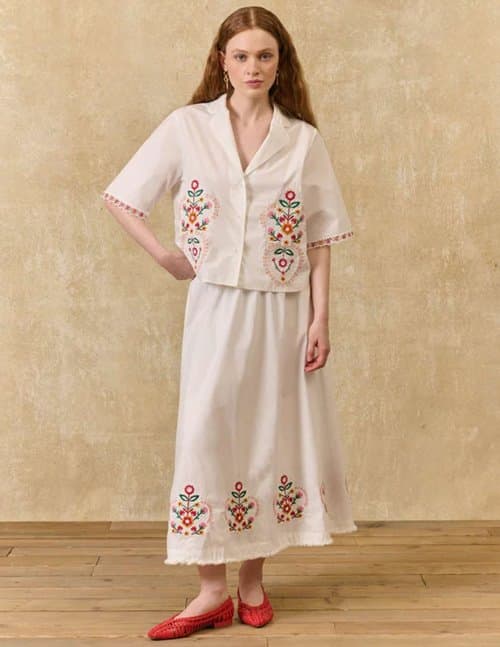 Louise Misha paola skirt - ivory