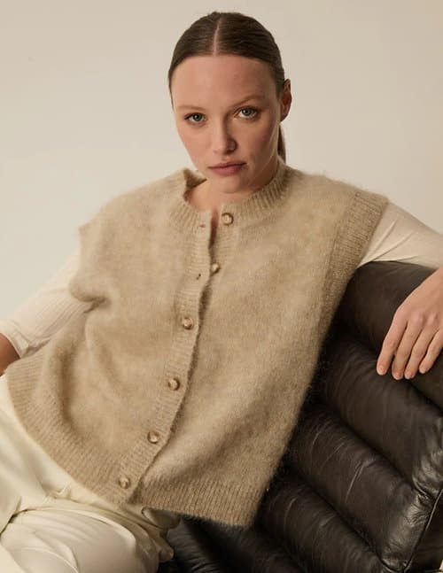 Des Petits Hauts alibaba cardigan - latte