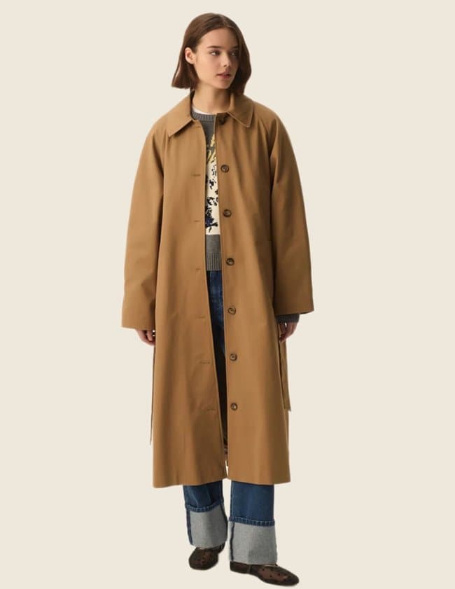 Des Petits Hauts yvette coat - brown side