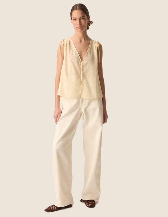 Des Petits Hauts santas top - yellow detail