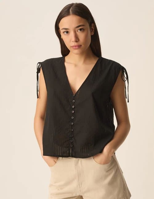 Des Petits Hauts santas top - black