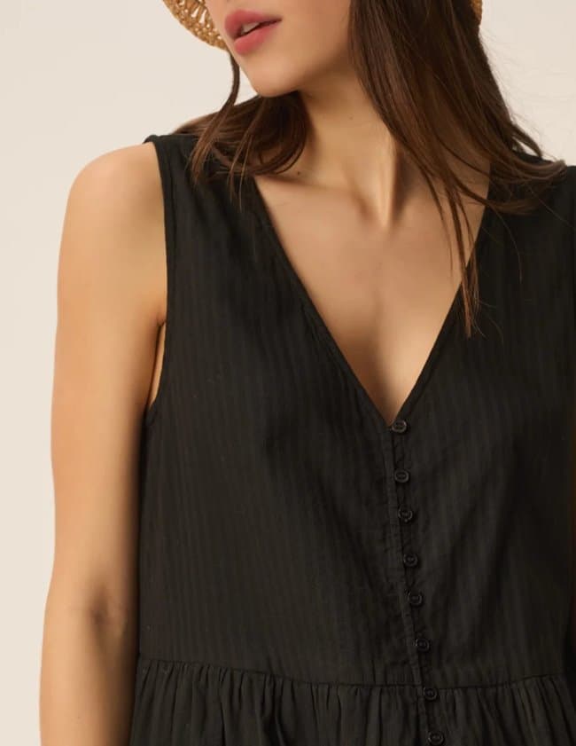 Des Petits Hauts santana dress - black detail